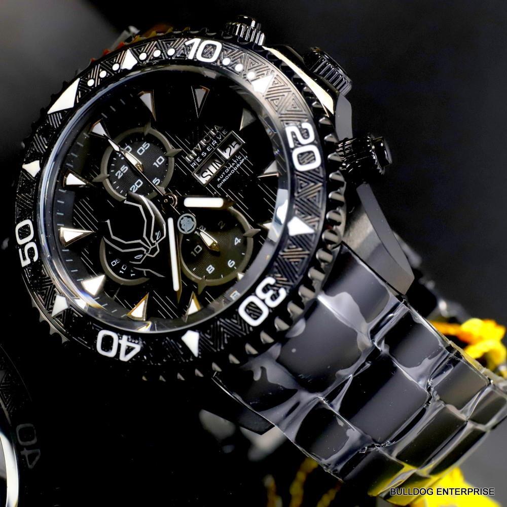 Invicta Reserve Marvel Black Panther Grand Diver Swiss SW500 Automatic Watch New