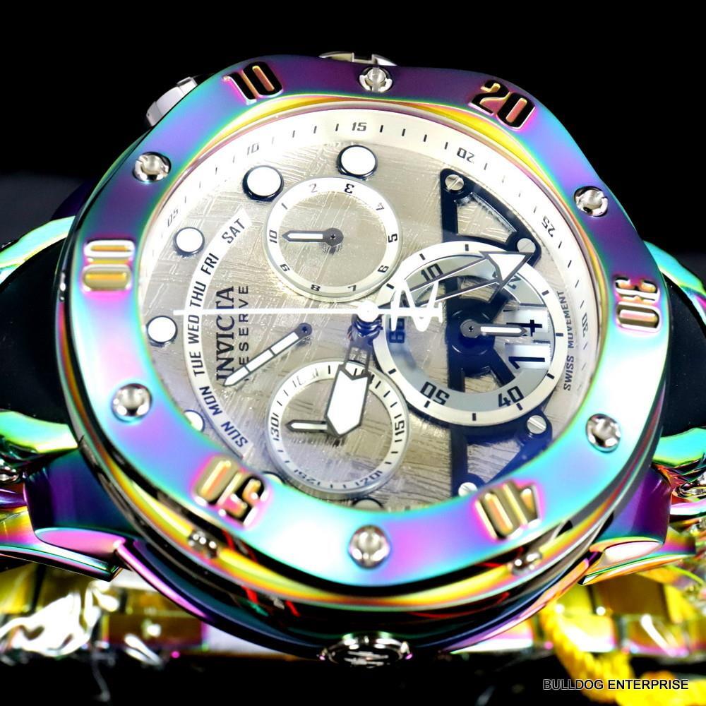 Invicta Reserve Kraken Meteorite Swiss Ronda 5040.N Iridescent Steel Watch New