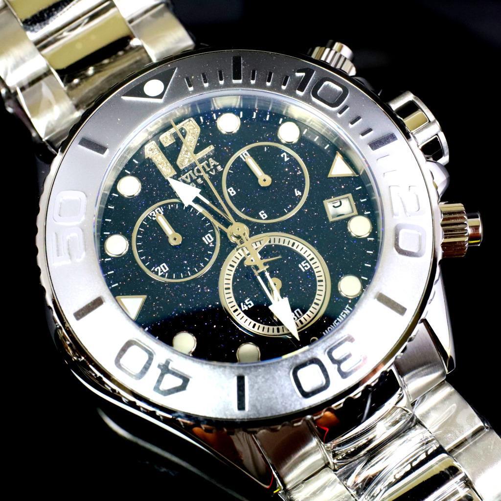 Invicta Masterpiece Reserve Grand Diver Blue Sand Stone Diamond Swiss ETA Watch