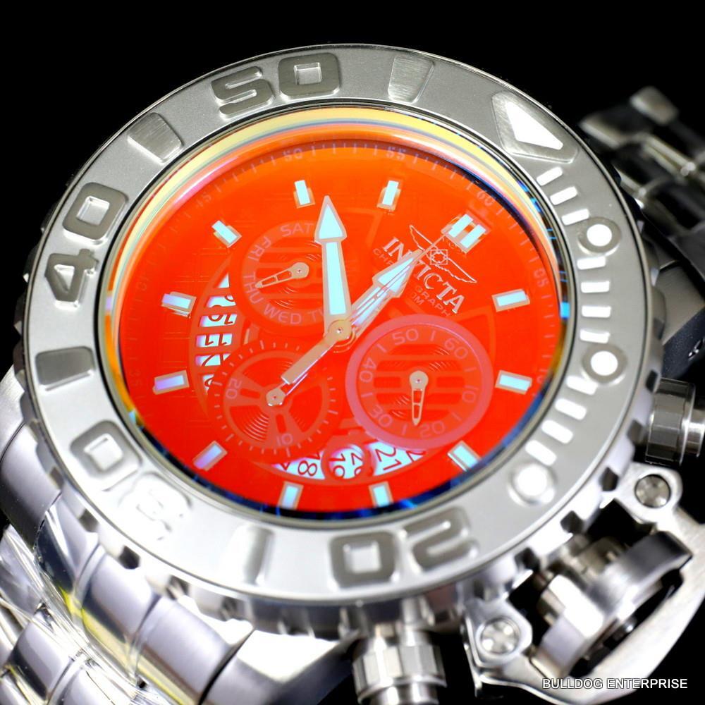 Invicta Sea Hunter Gen II Radar Yellow Tinted Crystal 58mm Steel Swiss Watch New