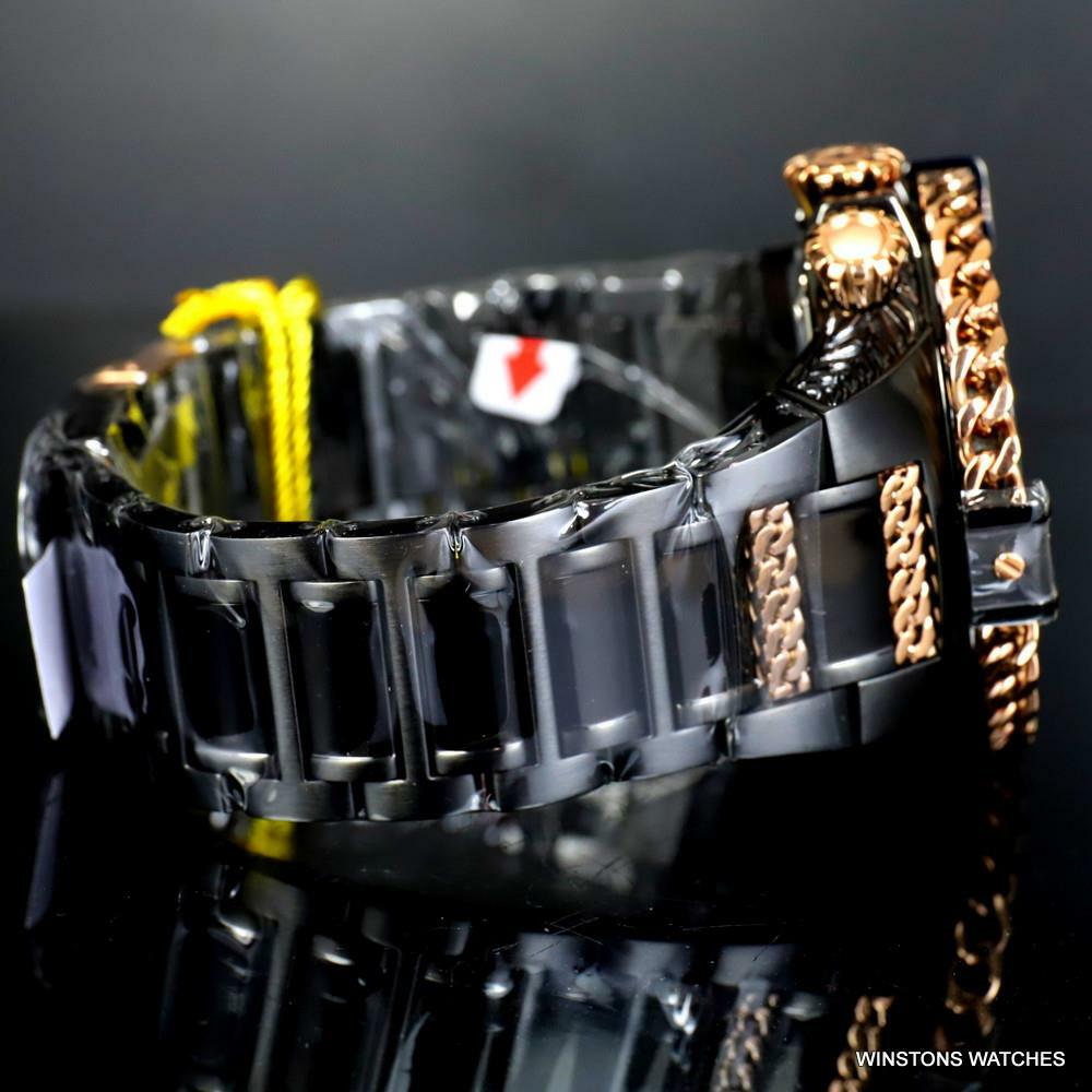 Invicta Reserve Shaq Hercules Black MOP Steel Rose Gold Swiss Mvt Watch 56mm New