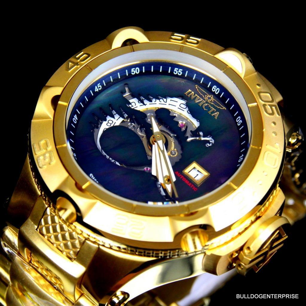 Invicta Subaqua Noma V Swiss Made Gold Plated Dragon Automatic SW200 Watch New