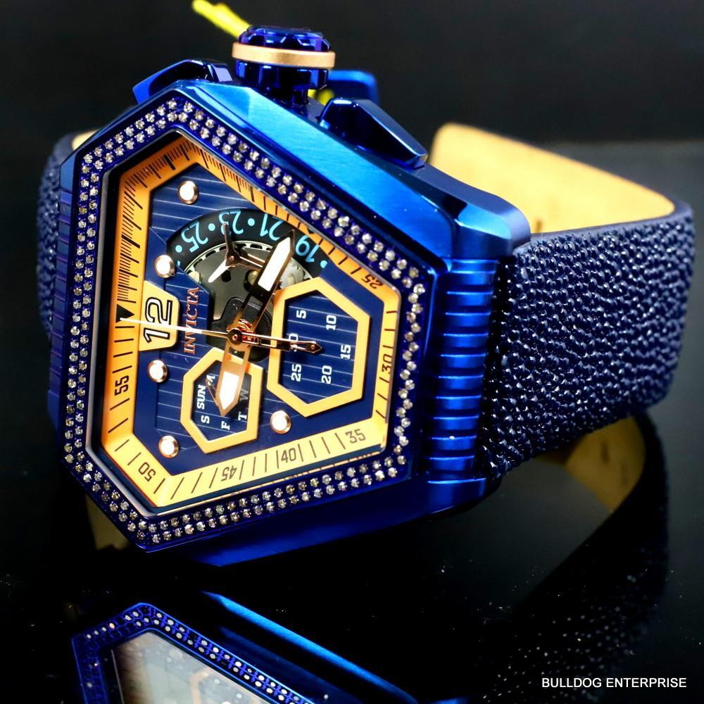 Invicta Speedway .76 CTW Diamond Triangular Stingray Chrono Swiss Mvt Watch New