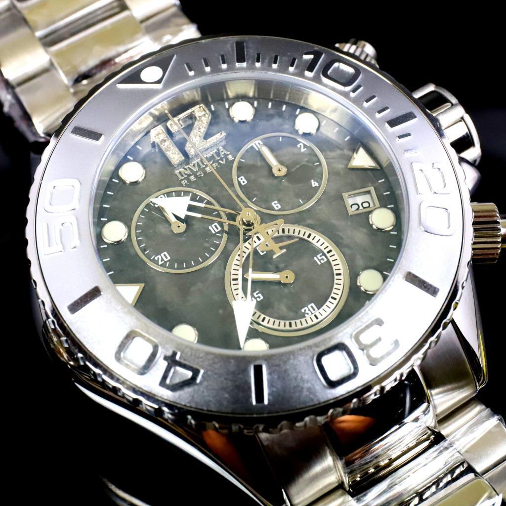 Invicta Masterpiece Reserve Grand Diver Black Marble Diamond Swiss ETA Watch