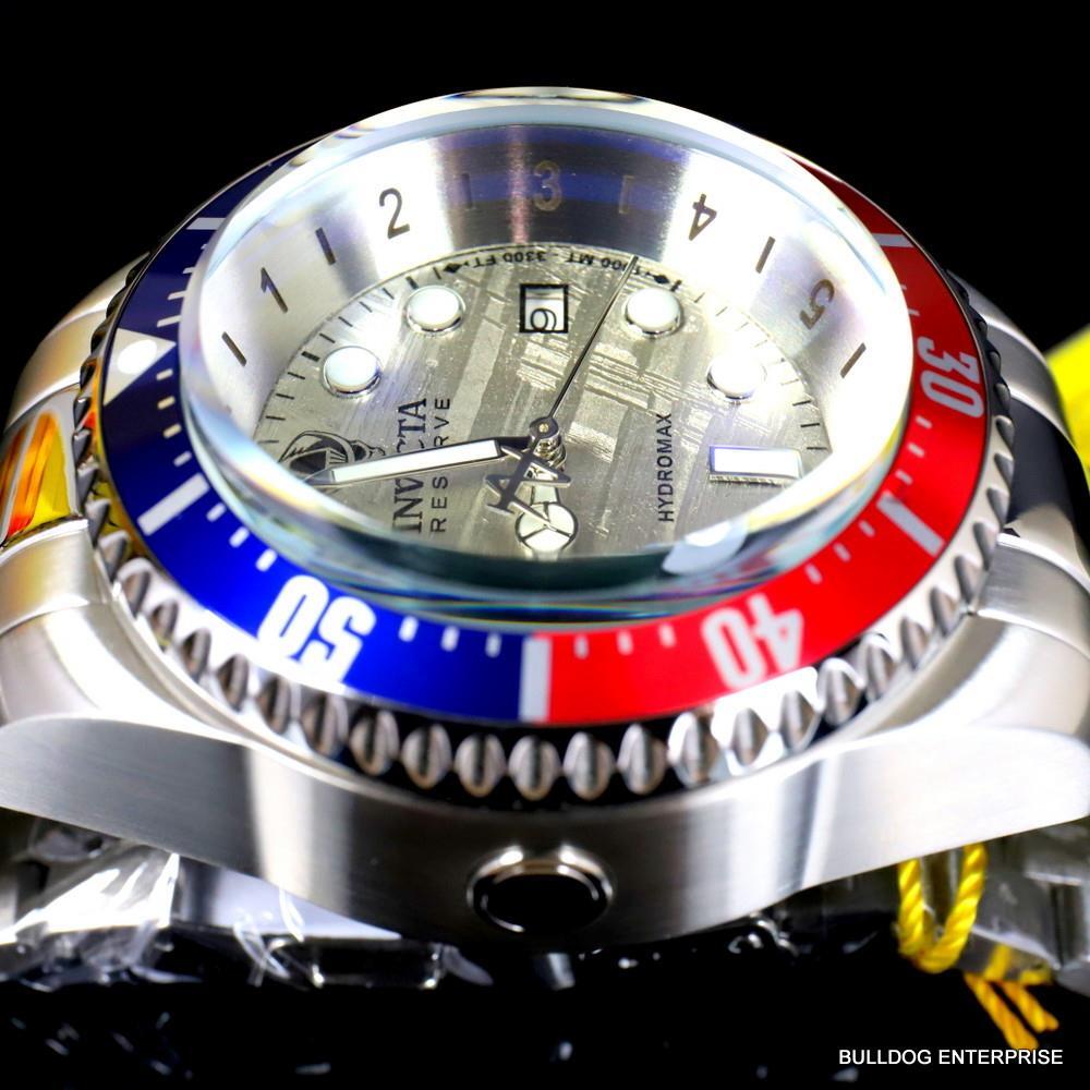 Invicta Reserve Hydromax Meteorite Automatic Steel Pepsi Cola 52mm Watch New