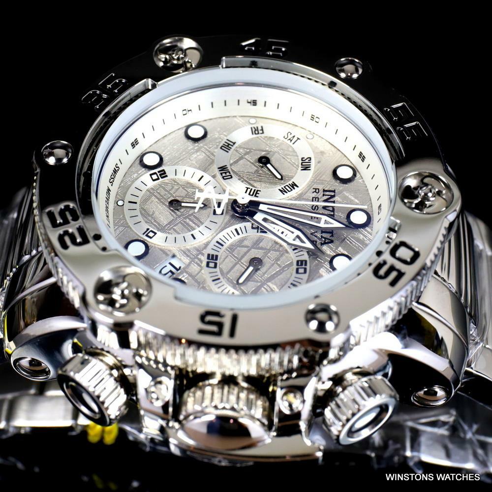 Invicta Reserve Sea Hunter Propeller Meteorite High Polish Swiss 52mm Watch New