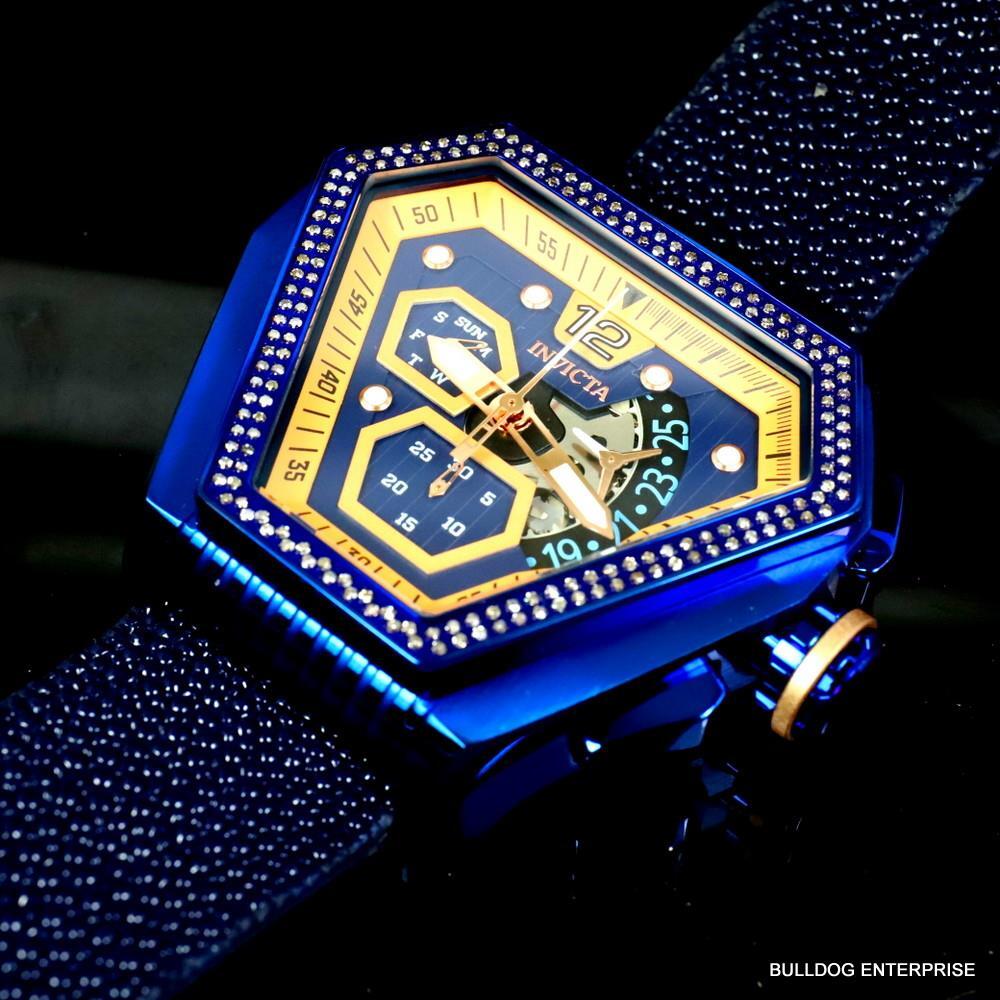 Invicta Speedway .76 CTW Diamond Triangular Stingray Chrono Swiss Mvt Watch New