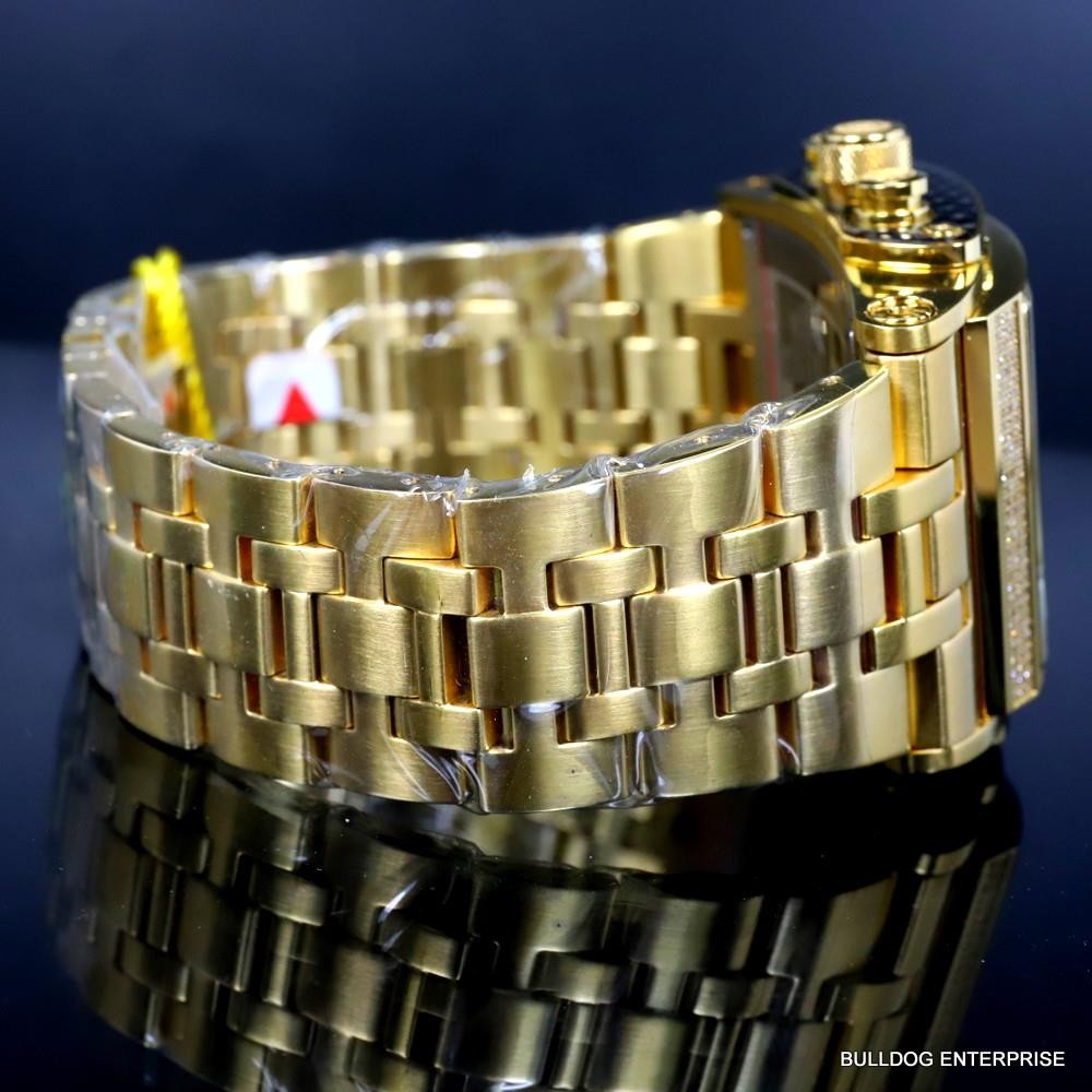 Invicta Speedway The Beast 1.47 CTW Diamond Gold Plated Steel 47mm Watch New