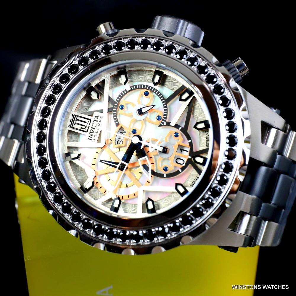 Invicta Reserve JT Subaqua Specialty 5CTW Spinel Stainless Steel MOP Watch New