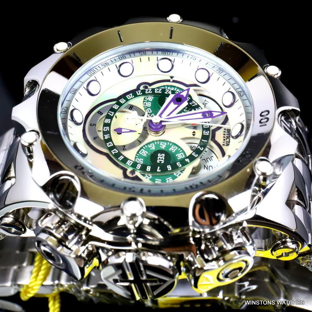 Invicta Reserve Venom Fusian Hybrid Swiss Master Calendar Steel Green Watch New