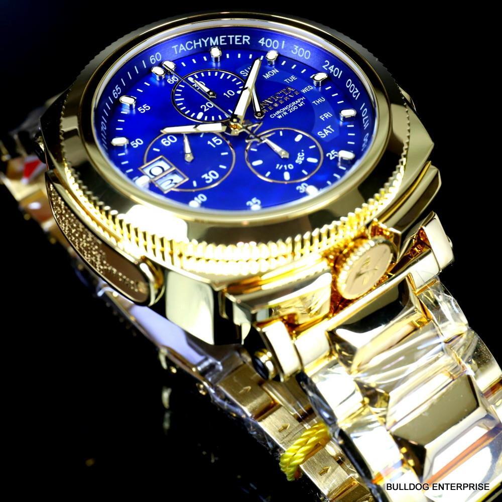 Invicta Reserve Russian Diver Excursion 15th Anniversary Gold Plated Watch New