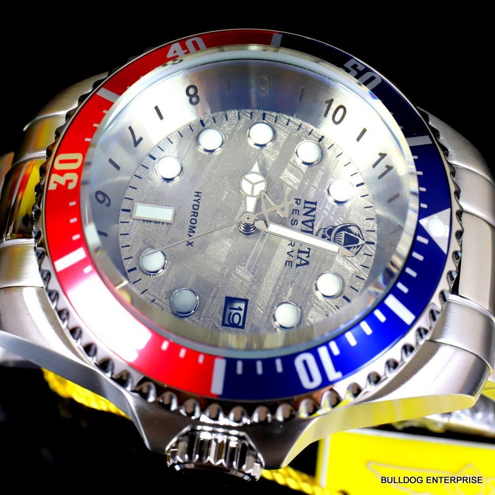 Invicta Reserve Hydromax Meteorite Automatic Steel Pepsi Cola 52mm Watch New