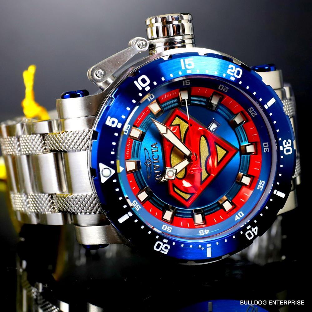 Invicta DC Comics Superman Coalition Forces 52mm Stainless Steel LE Watch New