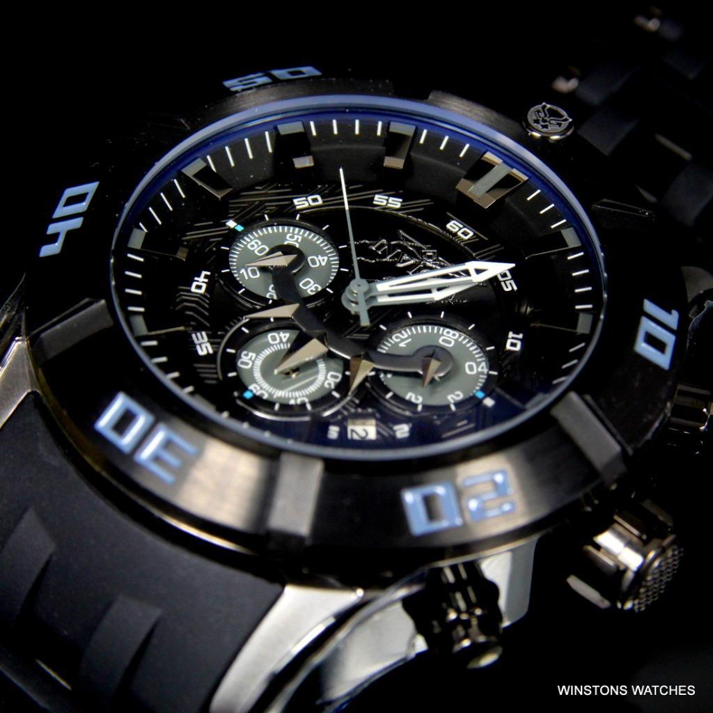 Men's Invicta Marvel Black Panther Sea Spider Sport 50mm Chronograph Watch New