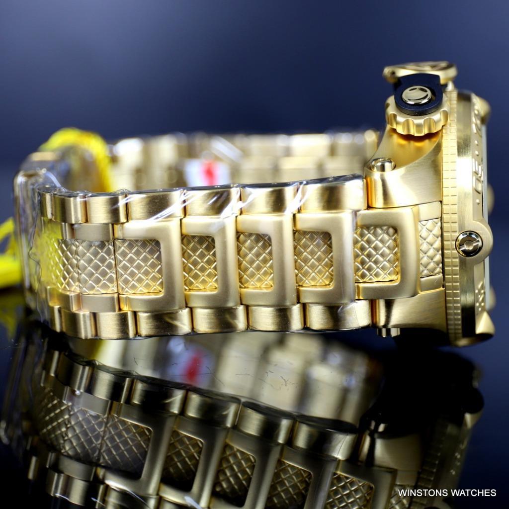 Invicta Subaqua Noma V Gold Plated Stainless Steel Chronograph 50mm Watch New