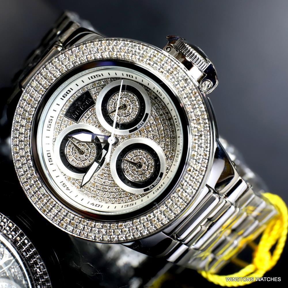 Unisex Invicta Subaqua Sea Dragon 1.6CTW Diamond Pave 42mm Steel Watch New