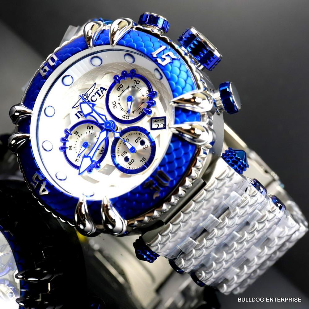 Invicta Subaqua Talon Chronograph Stainlesss Steel 52mm Swiss Mvt Blue Watch New