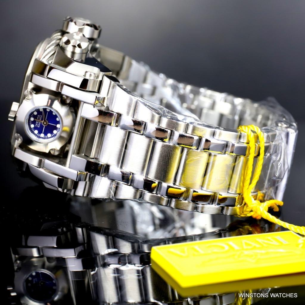 Invicta Reserve Bolt Zeus Magnum Cable Steel Blue Swiss Mvt 52mm Watch New