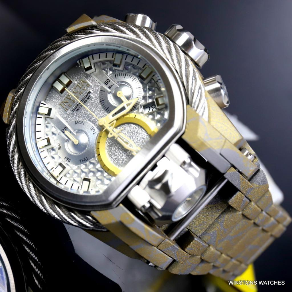 Invicta Reserve Bolt Zeus Magnum Hydroplated Steel 52mm Swiss Mvt Watch New