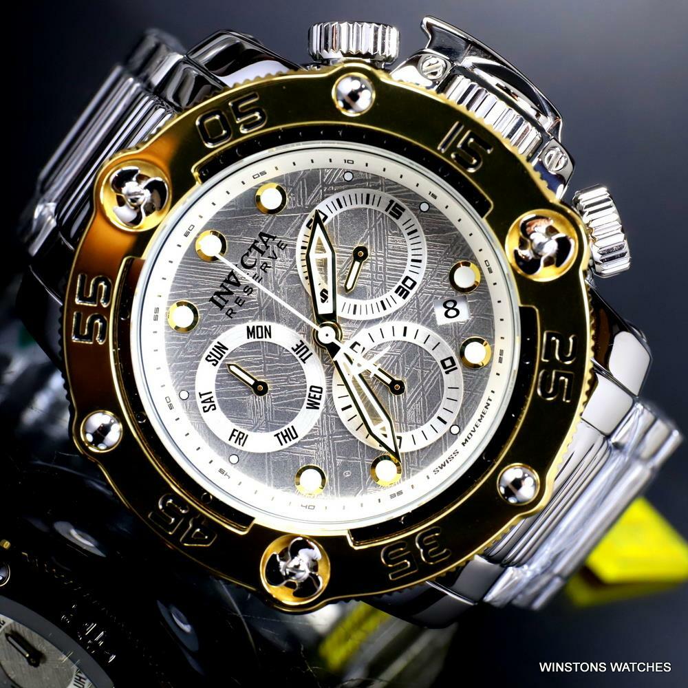 Invicta Reserve Sea Hunter Propeller Meteorite High Polish Swiss 52mm Watch New