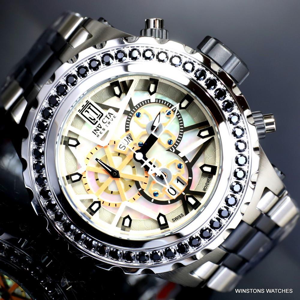 Invicta Reserve JT Subaqua Specialty 5CTW Spinel Stainless Steel MOP Watch New