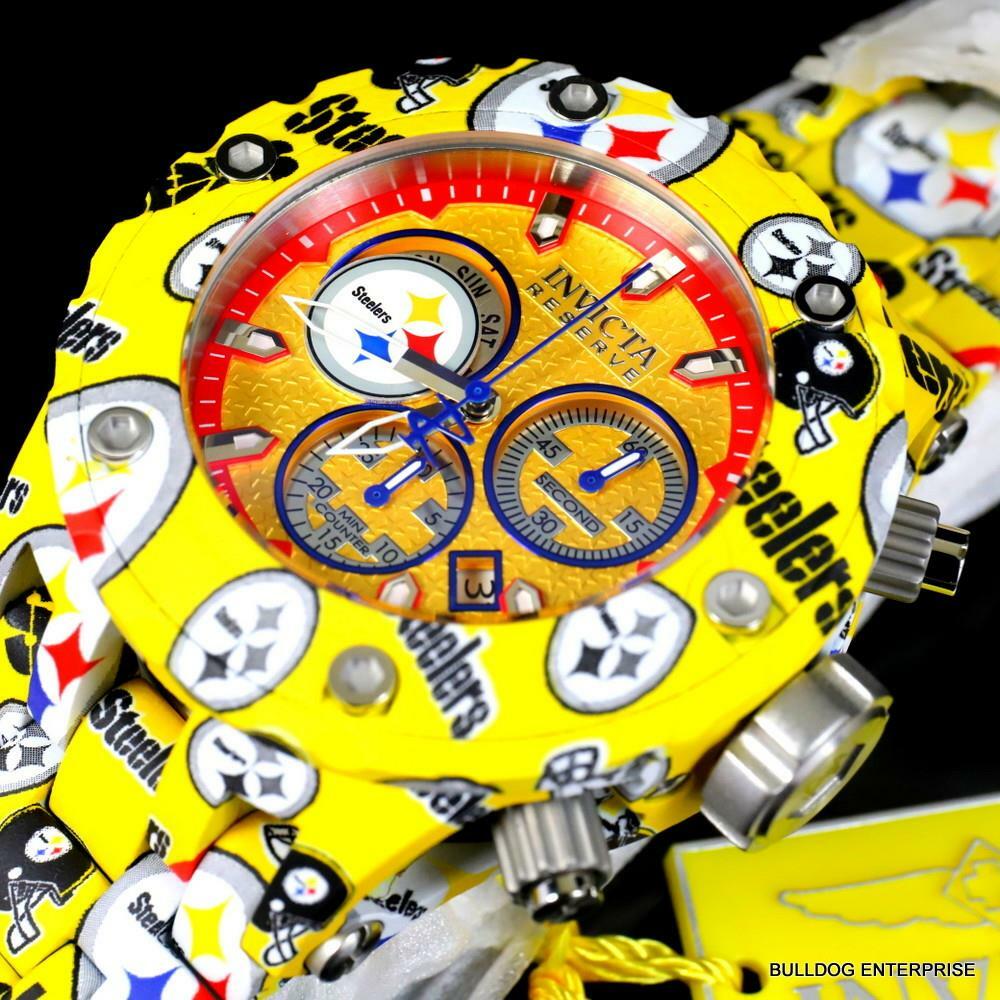 Invicta NFL Reserve Subaqua Specialty Pittsburgh Steelers Hydroplated Watch New