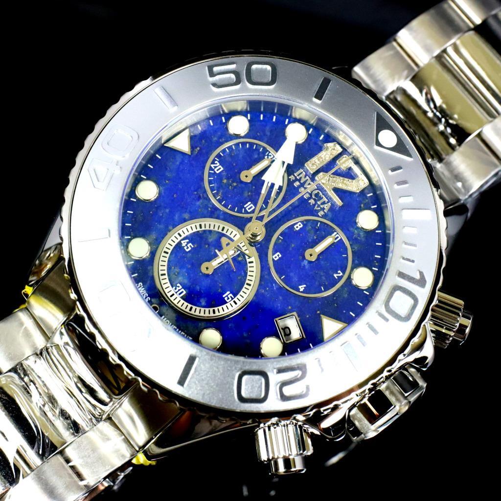 Invicta Masterpiece Reserve Grand Diver Blue Lapis Lazuli Steel Swiss ETA Watch