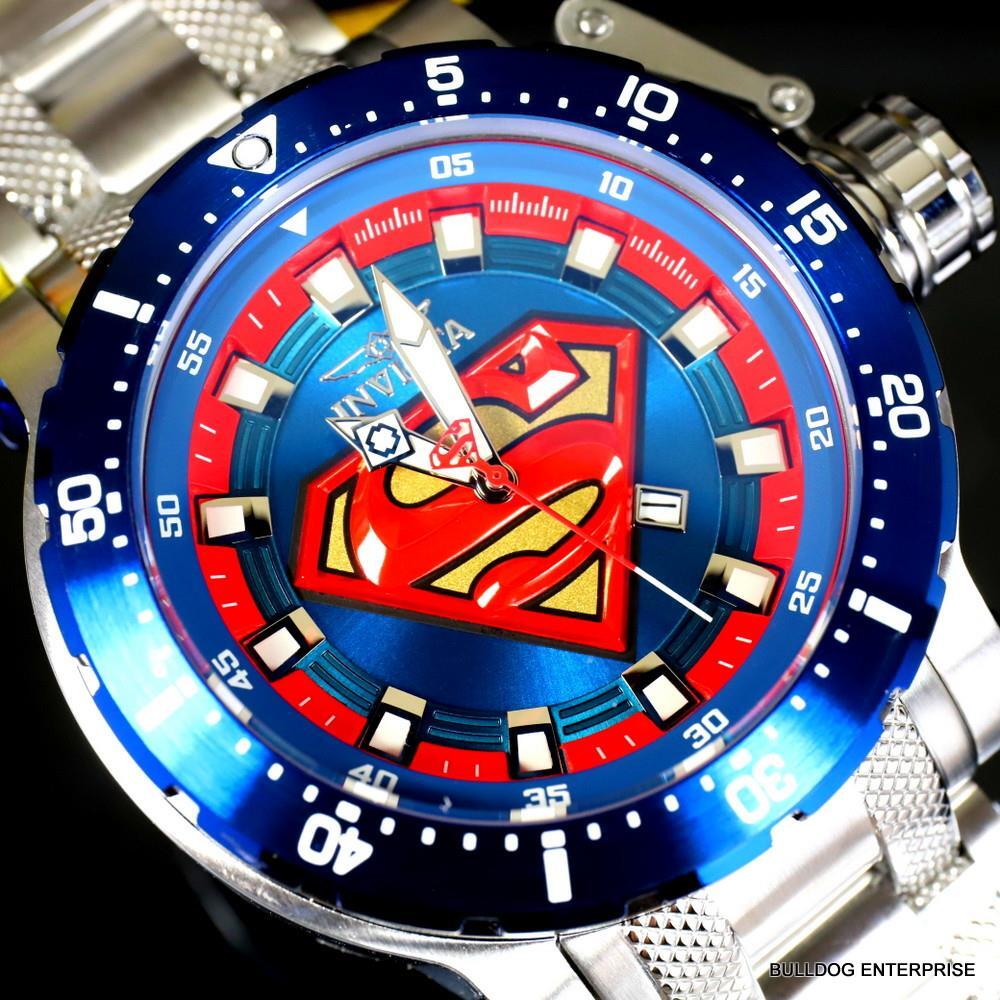 Invicta DC Comics Superman Coalition Forces 52mm Stainless Steel LE Watch New