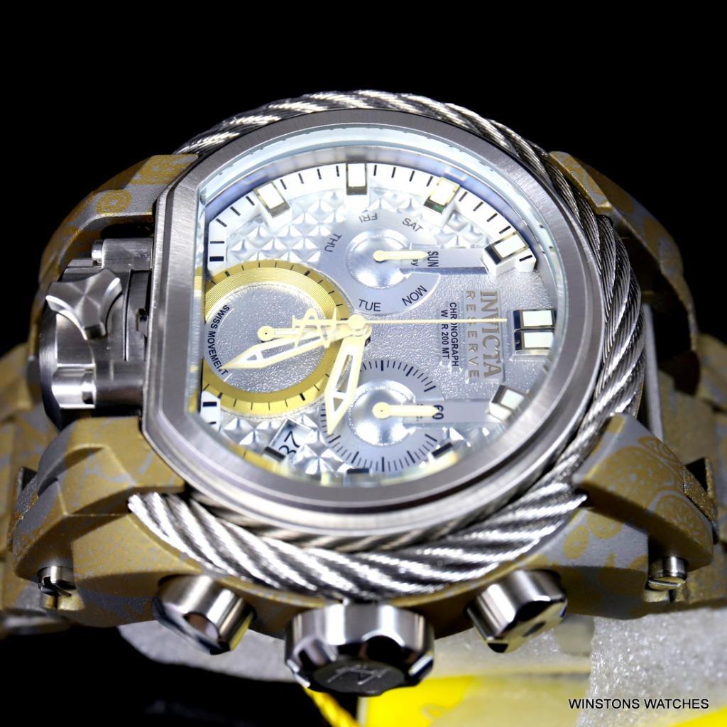 Invicta Reserve Bolt Zeus Magnum Hydroplated Steel 52mm Swiss Mvt Watch New