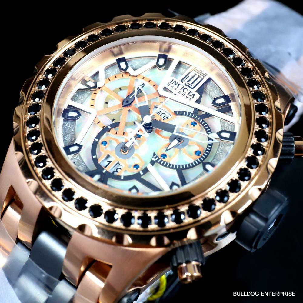 Invicta  Reserve JT Subaqua Specialty 5CTW Black Spinel Rose Gold 52mm Watch New