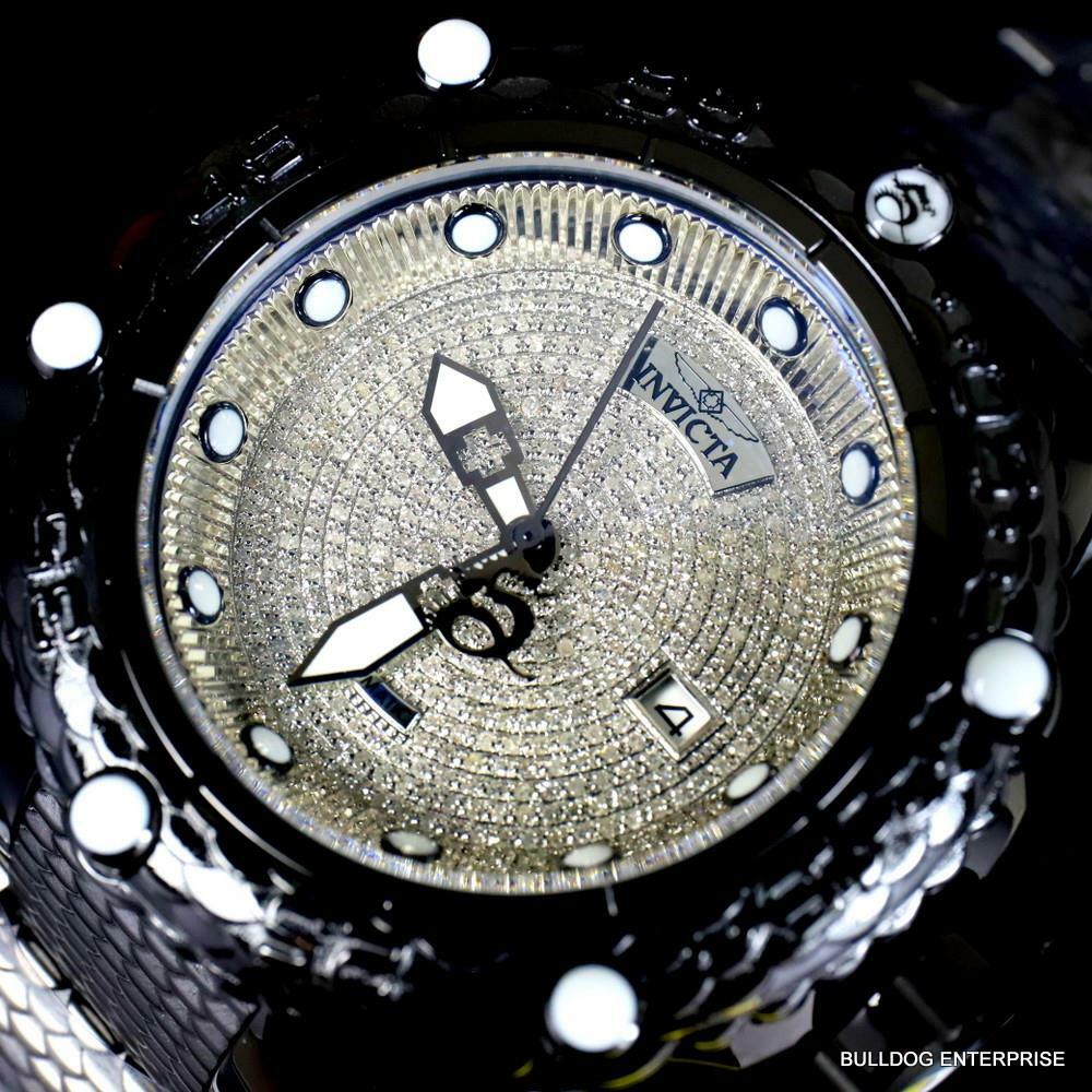 Invicta Subaqua Noma VI 1.81 CTW Diamond Automatic Black Steal Watch 52mm New