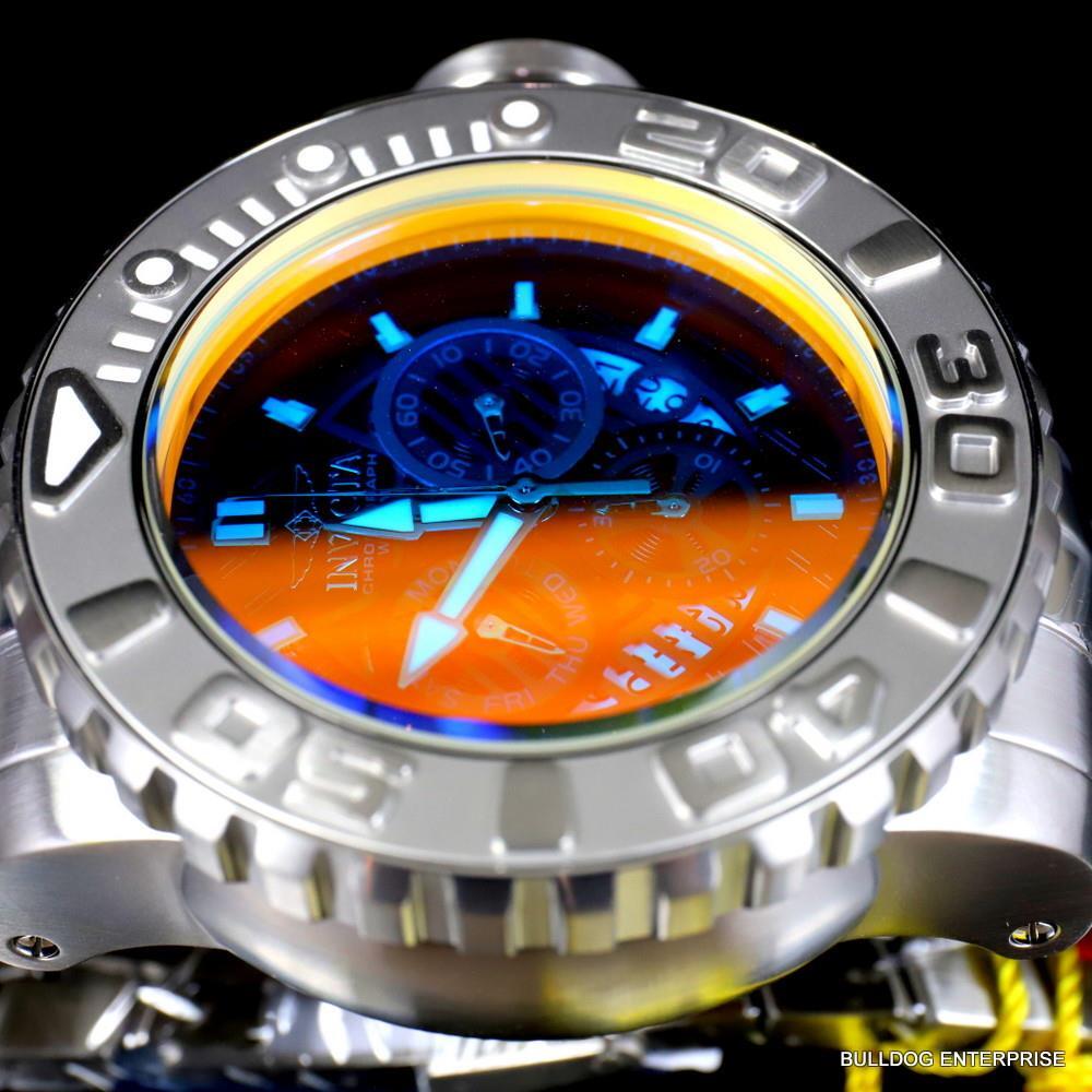 Invicta Sea Hunter Gen II Radar Yellow Tinted Crystal 58mm Steel Swiss Watch New