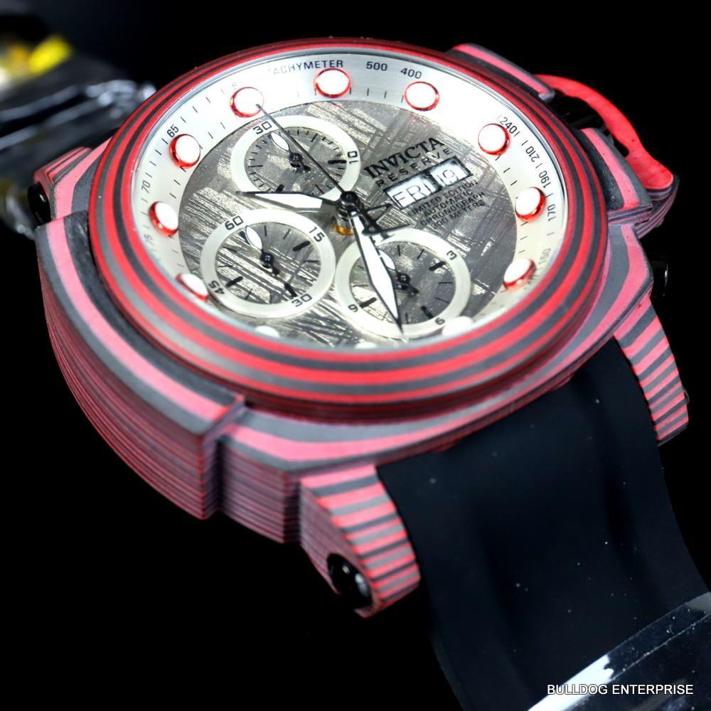Invicta Reserve Carbon Meteorite Swiss Made Sellita SW500 Auto Watch #002 New