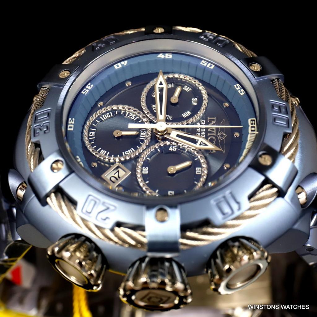 Invicta Thunderbolt Light Blue Stainless Steel Steel 52mm Chronograph Watch New