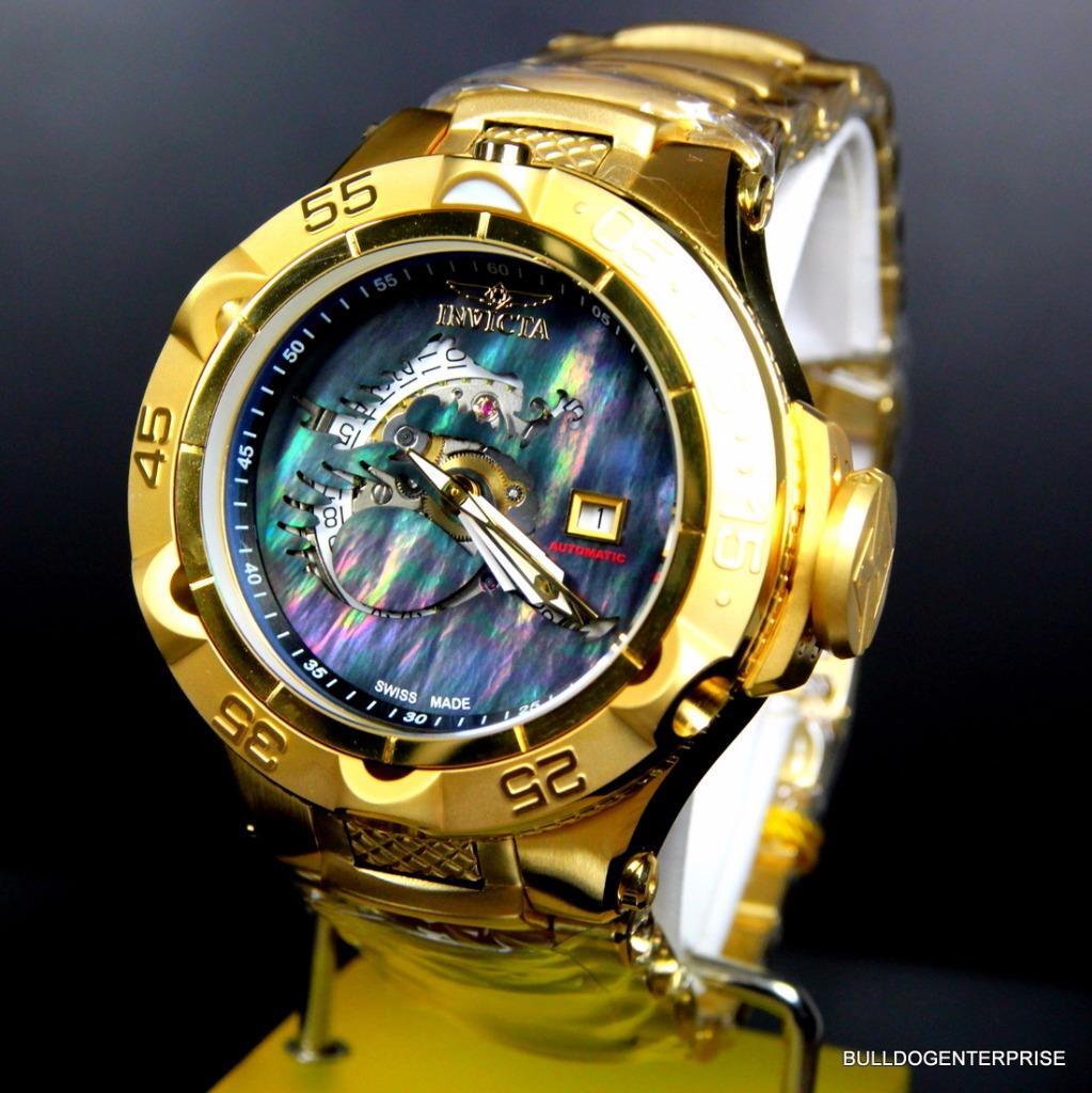 Invicta Subaqua Noma V Swiss Made Gold Plated Dragon Automatic SW200 Watch New