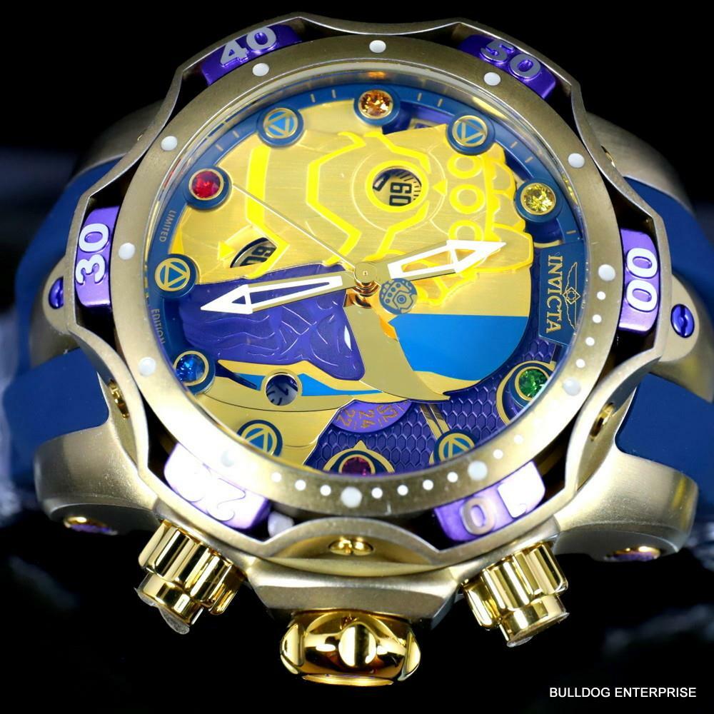Invicta Marvel Thanos Venom Gen III Infiniti Gauntlet Chronograph 52mm Watch New