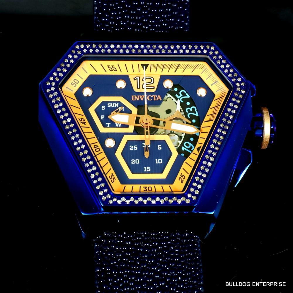 Invicta Speedway .76 CTW Diamond Triangular Stingray Chrono Swiss Mvt Watch New