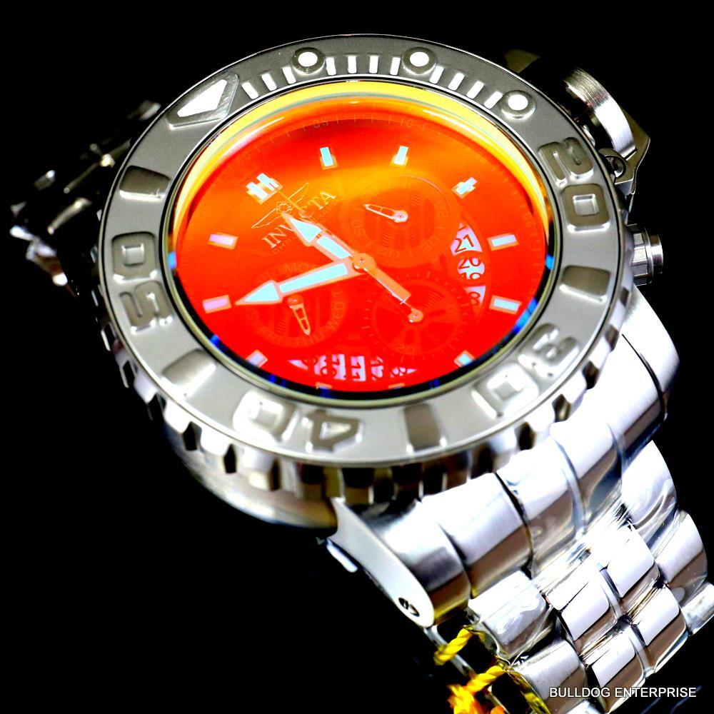 Invicta Sea Hunter Gen II Radar Yellow Tinted Crystal 58mm Steel Swiss Watch New