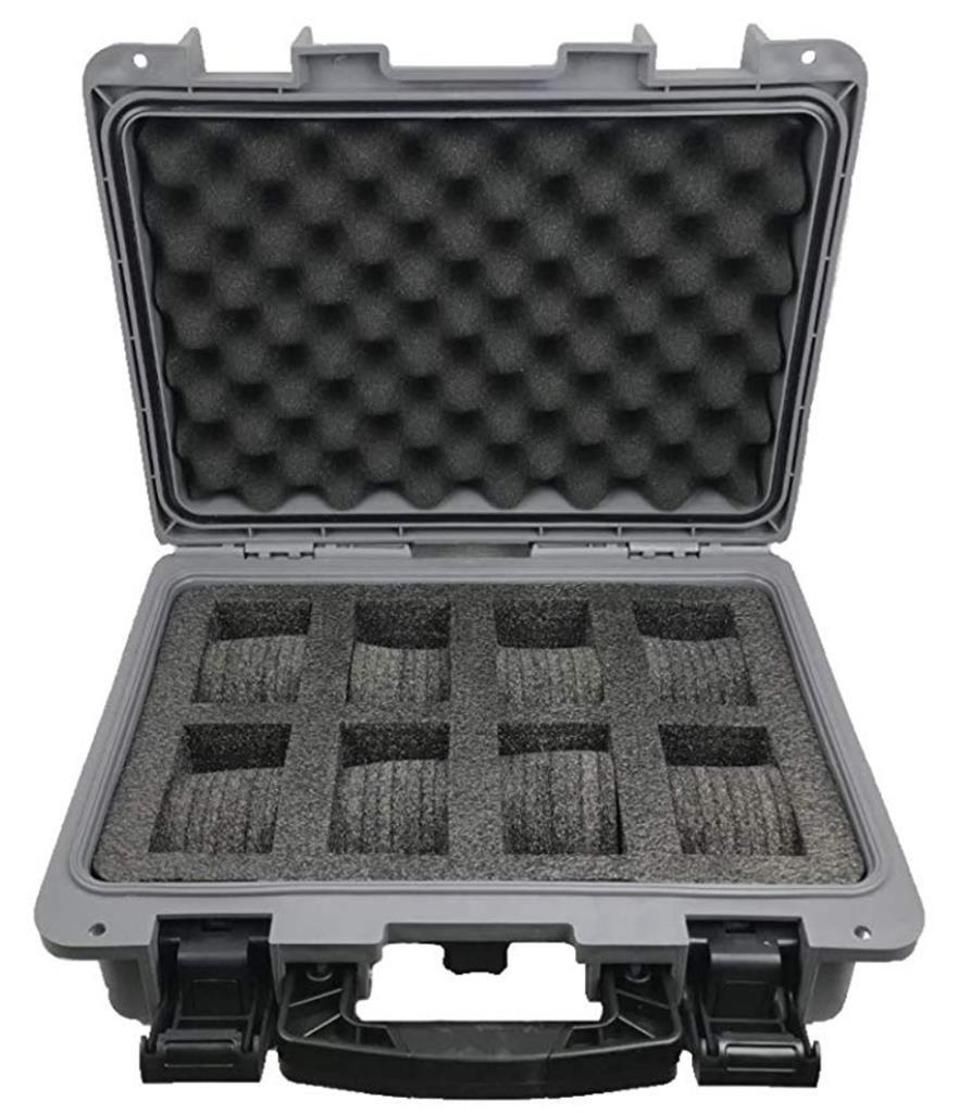 New 8 Slot Gray Black Dive Storage Collector Dustproof Waterproof Impact Case