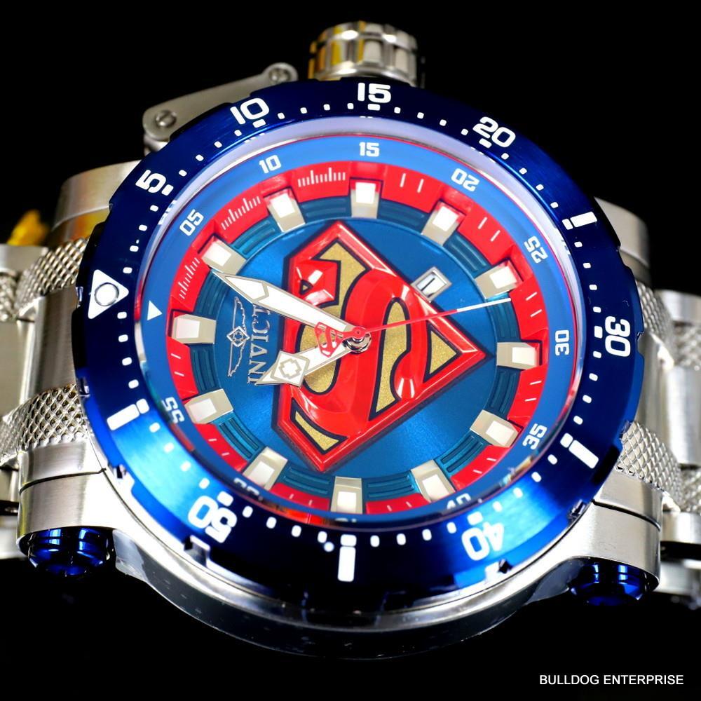Invicta DC Comics Superman Coalition Forces 52mm Stainless Steel LE Watch New
