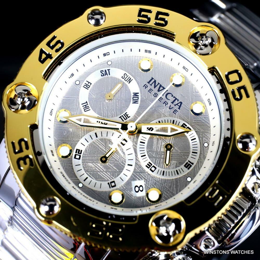 Invicta Reserve Sea Hunter Propeller Meteorite High Polish Swiss 52mm Watch New