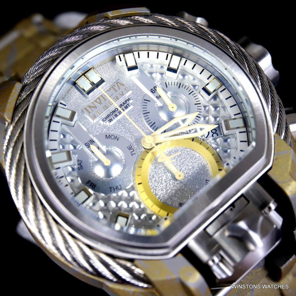 Invicta Reserve Bolt Zeus Magnum Hydroplated Steel 52mm Swiss Mvt Watch New