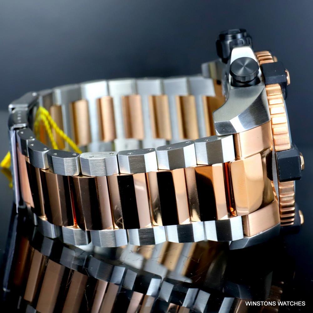 Invicta Reserve Grand Octane 63mm Rose Gold Two Tone Steel Swiss Mvt Watch New