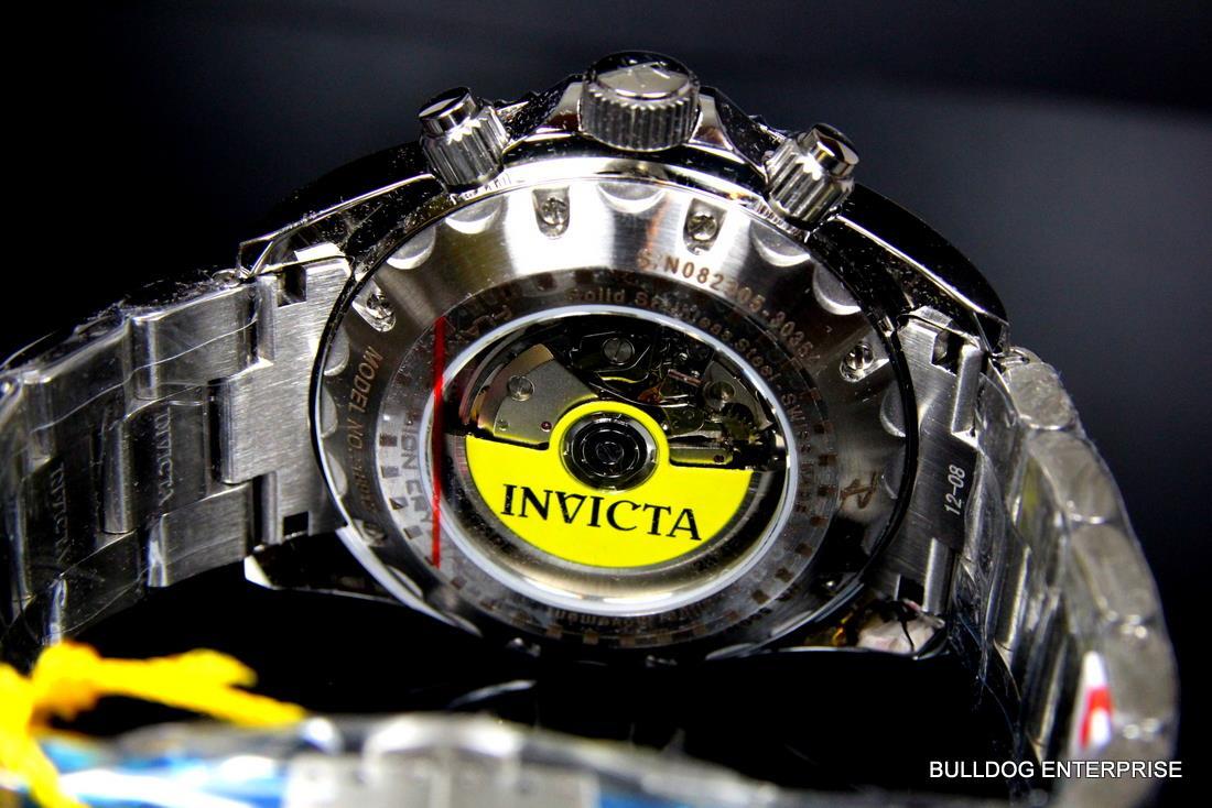 Invicta Reserve Pro Diver Swiss Automatic 7750 Valjoux Black MOP Watch New 1068