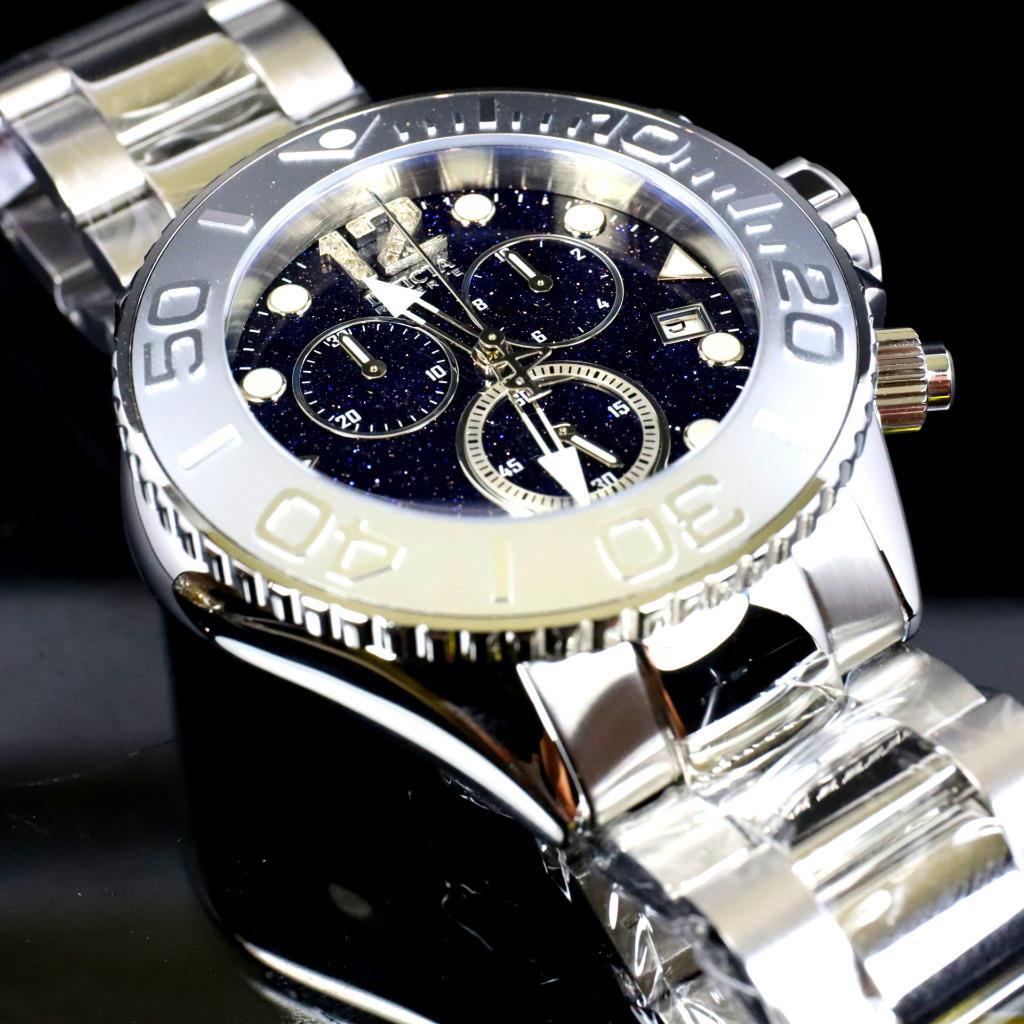 Invicta Masterpiece Reserve Grand Diver Blue Sand Stone Diamond Swiss ETA Watch