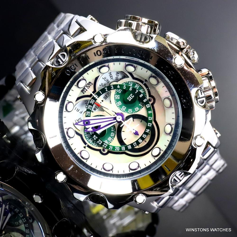 Invicta Reserve Venom Fusian Hybrid Swiss Master Calendar Steel Green Watch New