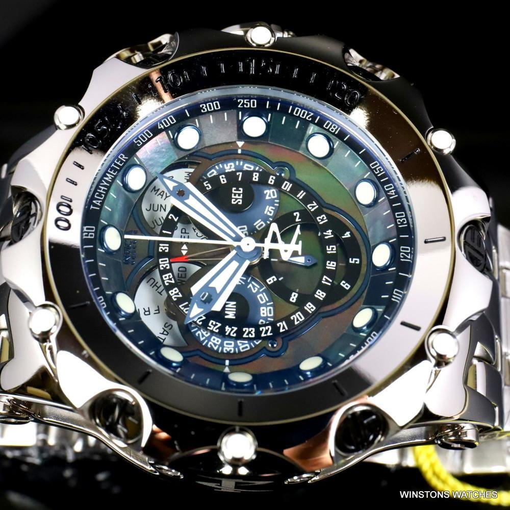 Invicta Reserve Venom Fusian Hybrid Swiss Master Calendar Steel Black Watch New
