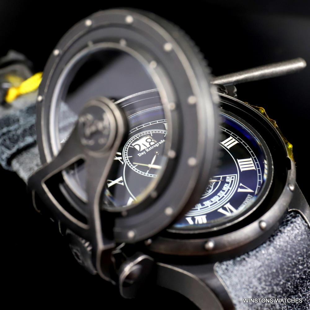 Invicta Vintage Chatham & Dover Swiss Mvt Black MOP Gray Leather 52mm Watch New