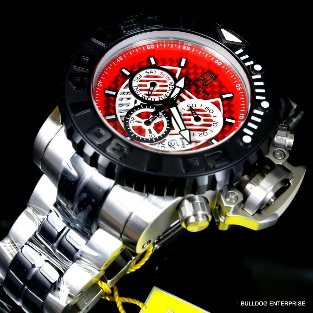 Invicta JT Sea Hunter Gen II Steel Red Glass Fiber Swiss Mvt 58mm Watch New