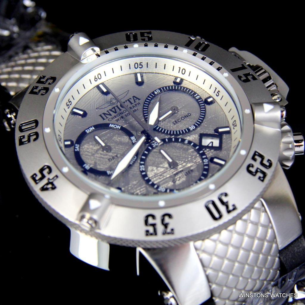 Invicta Subaqua Noma III Meteorite Swiss Mvt Chronograph Black 50mm Watch New